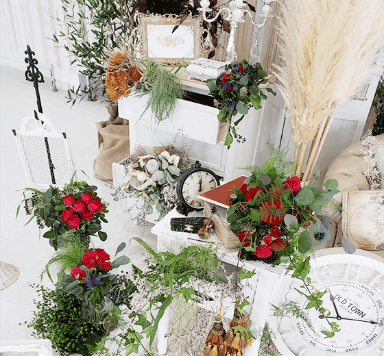 FGPMRIMOTOには、熟練したフラワーデザイナー存在。